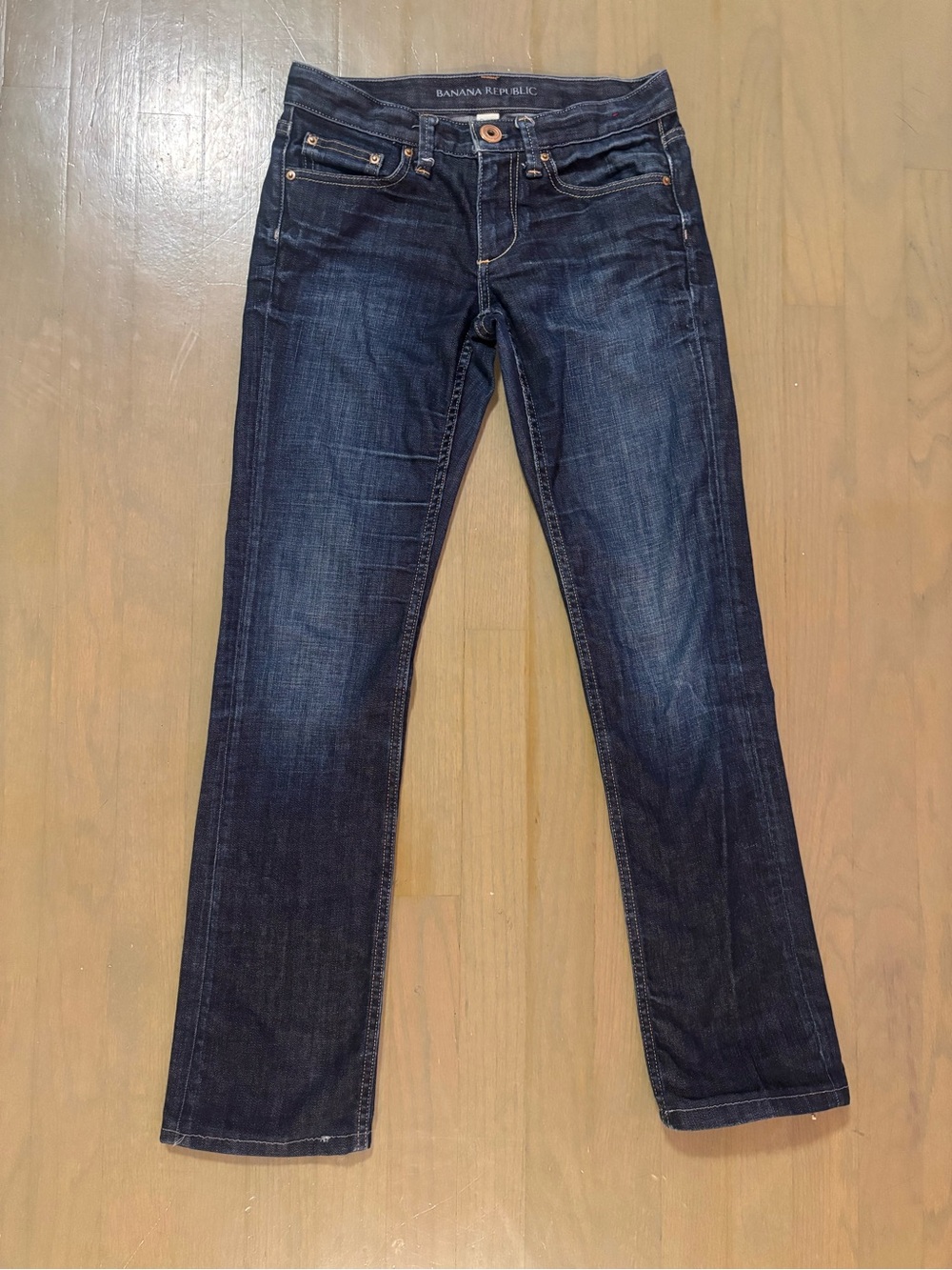 Banana Republic Dark Blue Straight-Leg Jeans